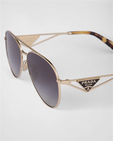 Gradient Smoky Gray Lenses Prada Symbole Sunglasses 